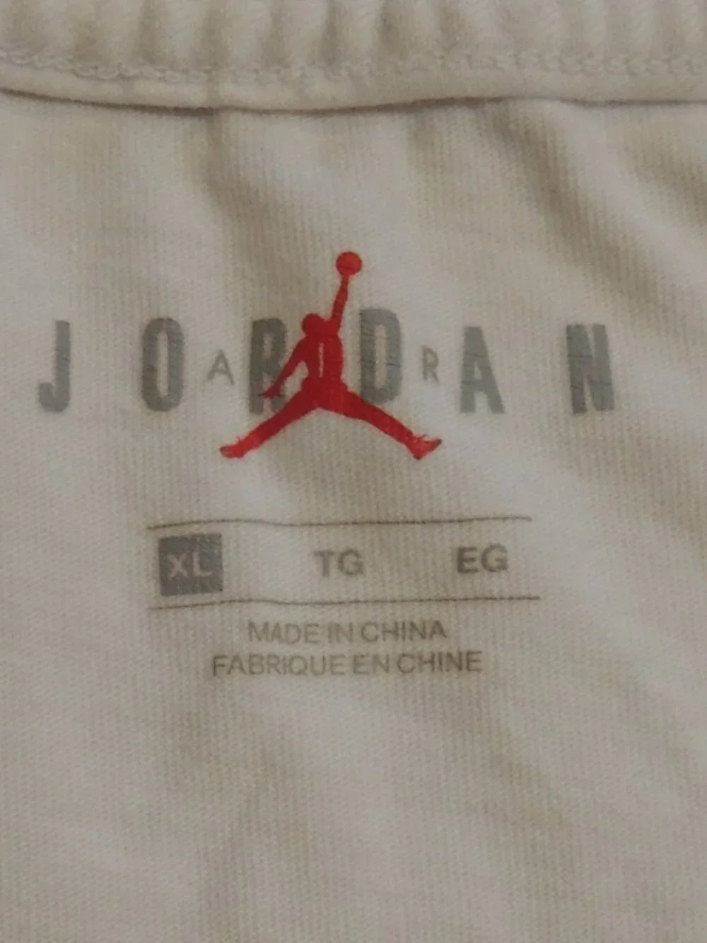 Jordan Shirt Men X Large White Gold Black Airman Jumping Basketball Shirt
